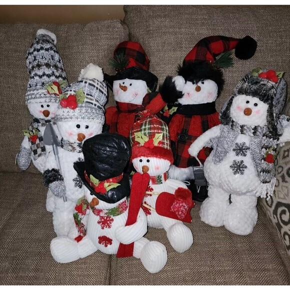 Plush Holiday Standing Snowman Bundle - Picture 1 of 8